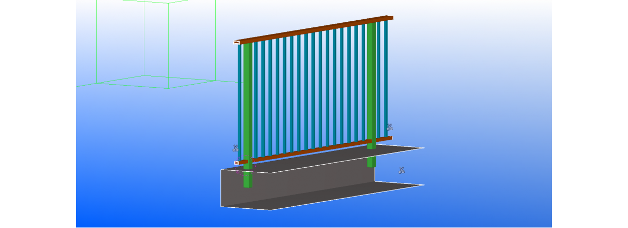 Shop drawings for aluminum railing with handrail.