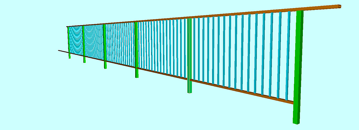 Shop drawings for aluminum railing with handrail.