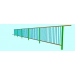 Shop drawings for aluminum railing with handrail.