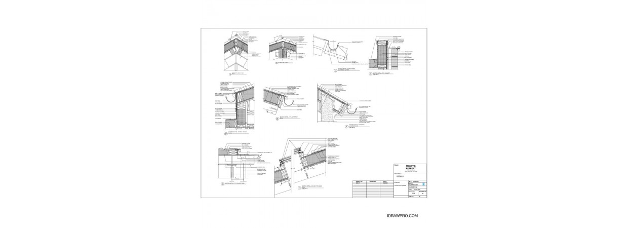 Roofing and associated flashings shop drawings
