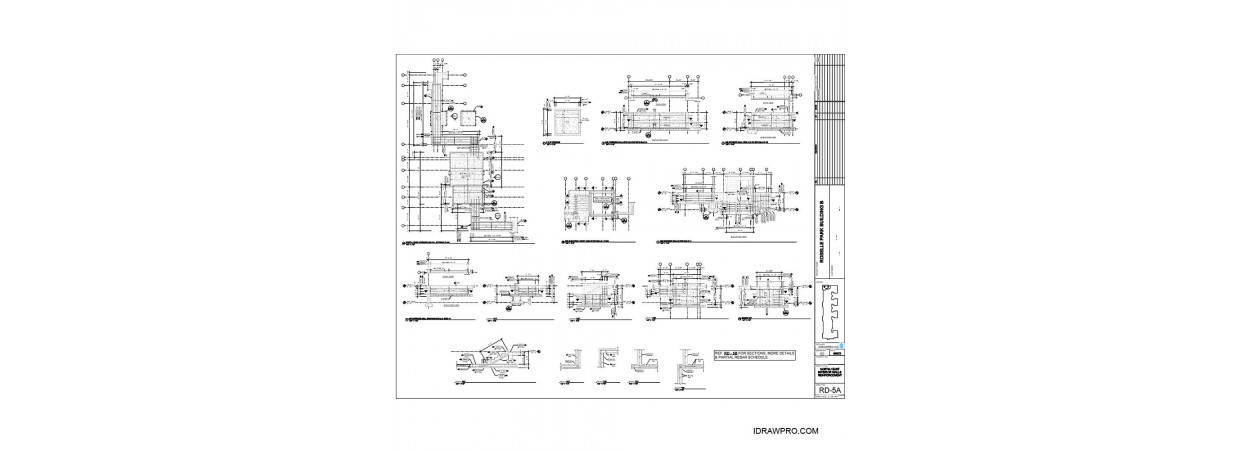  Reinforcing placement layout, Details and Rebar schedule. (Footings, CMU Walls and Slab)