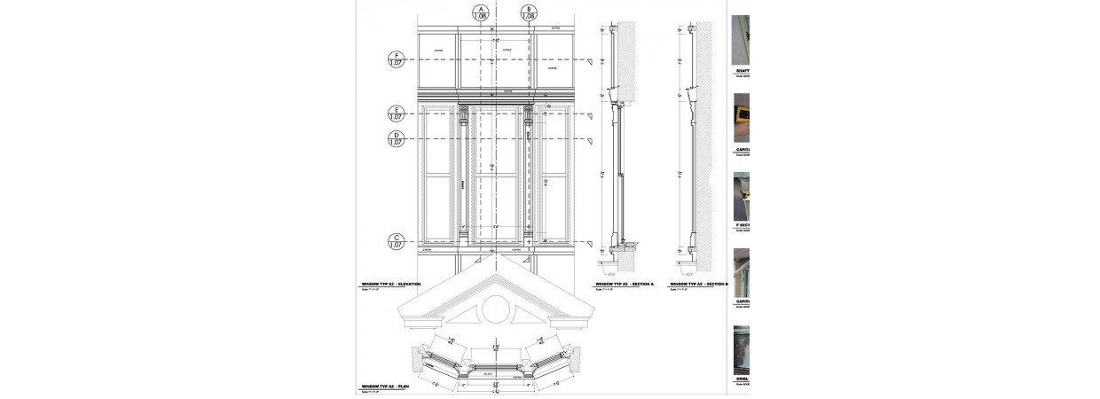 Sheet metal shop drawings for historic restoration project