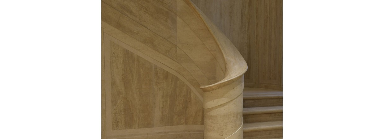Marble Staircase Volute Shop Drawings