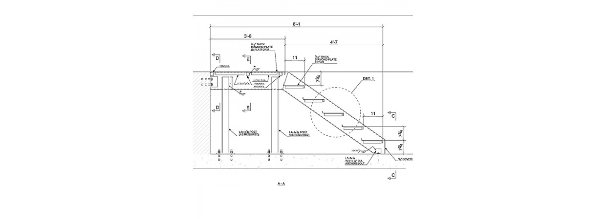 I need simple metal stairs shop drawings for permit. 