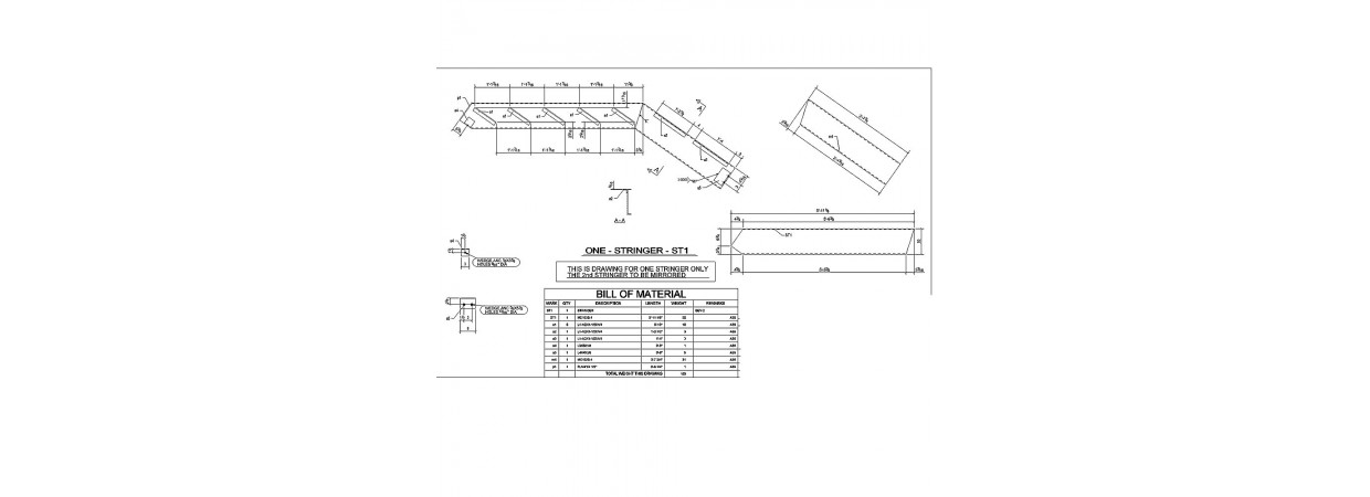 I need simple metal stairs shop drawings for permit. 