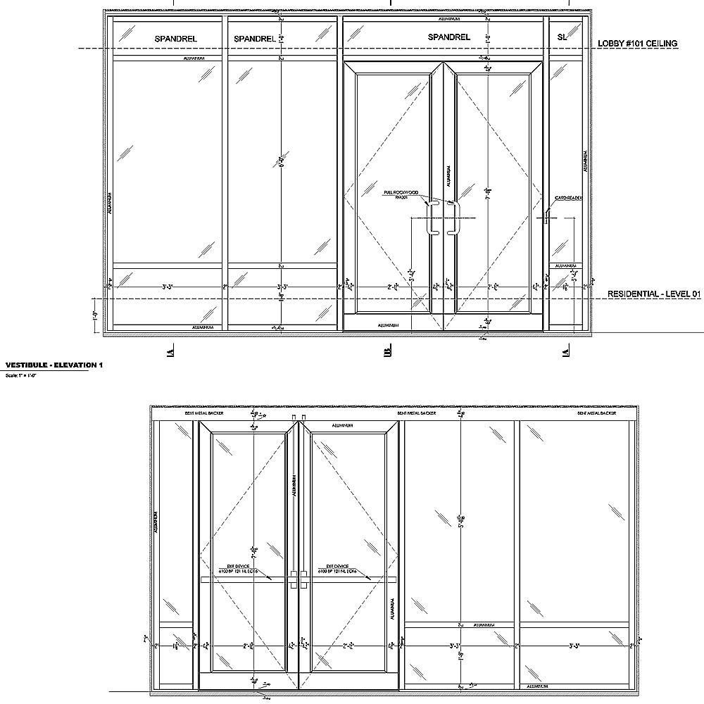 Storefront shop drawings needed for submittals