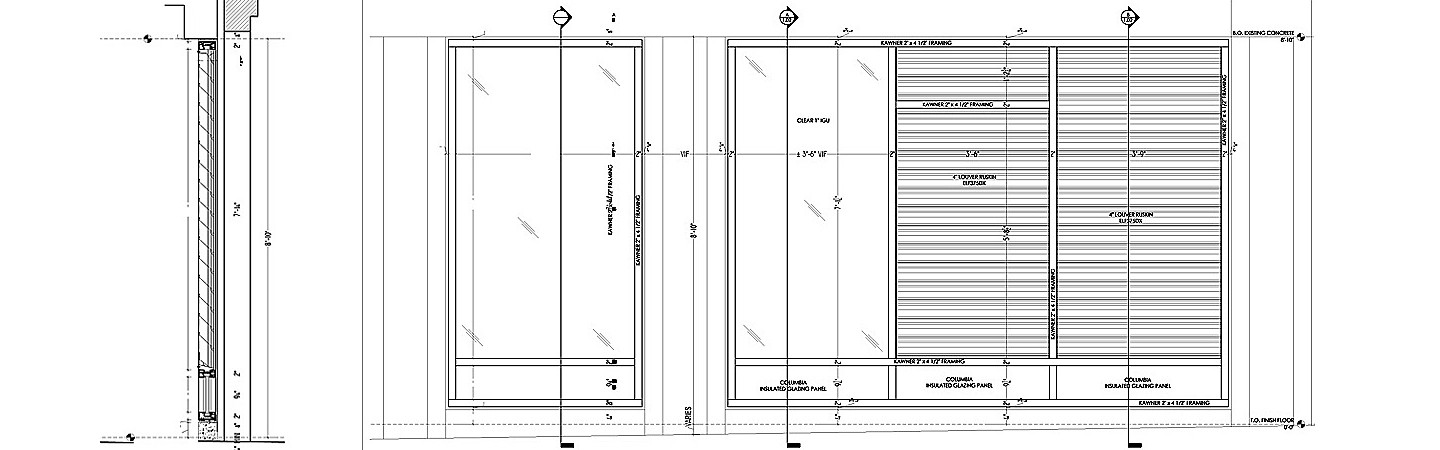 I need Storefront shop drawings with material list.