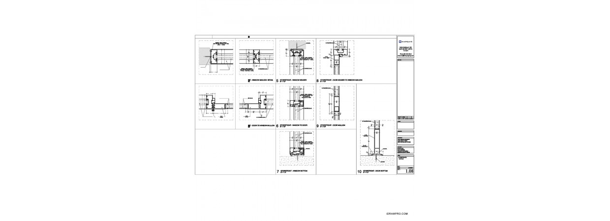 Oldcastle BuildingEnvelope™ storefront shop drawings for submittals