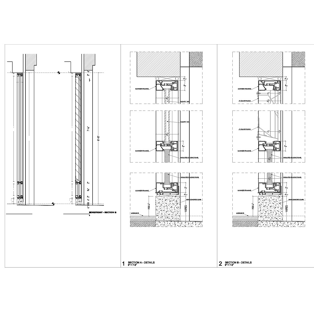 I need Storefront shop drawings with material list.