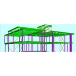 Structural Steel and Decking Shop Drawings with 3D Model and Data for Fabrication.