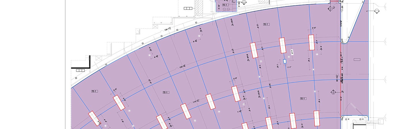 Terrazzo floor shop drawings for a technology company retail store