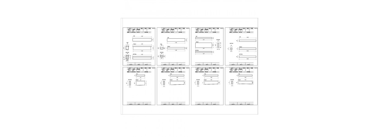 Brownstone shop drawings for window trim, band and steps