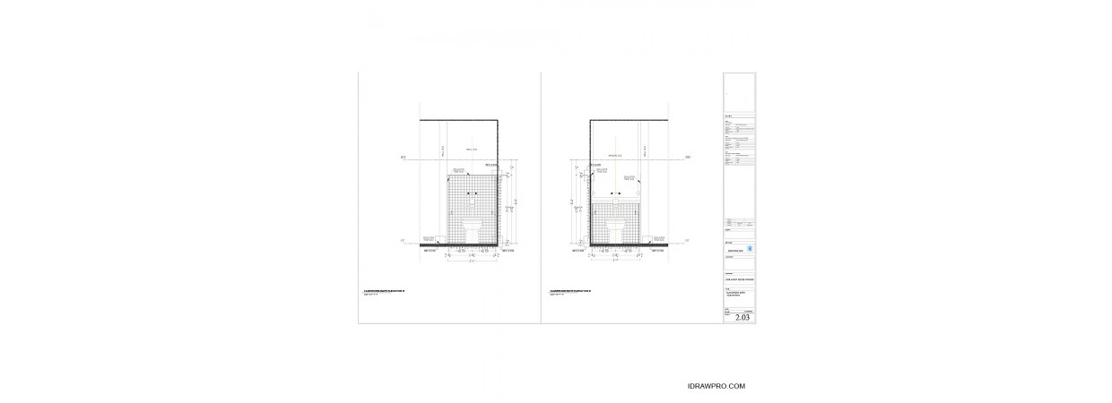  Shop drawings for Mosaic tile on floor and walls.