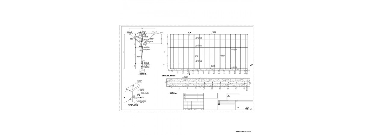 Interior wall framing shop drawings