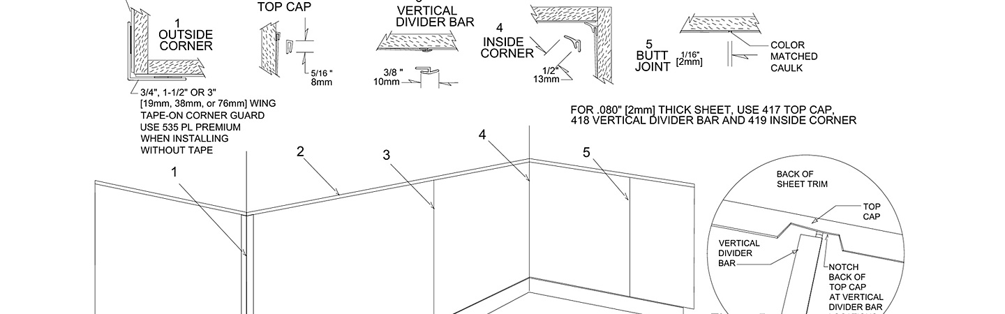 Wall protection shop drawings