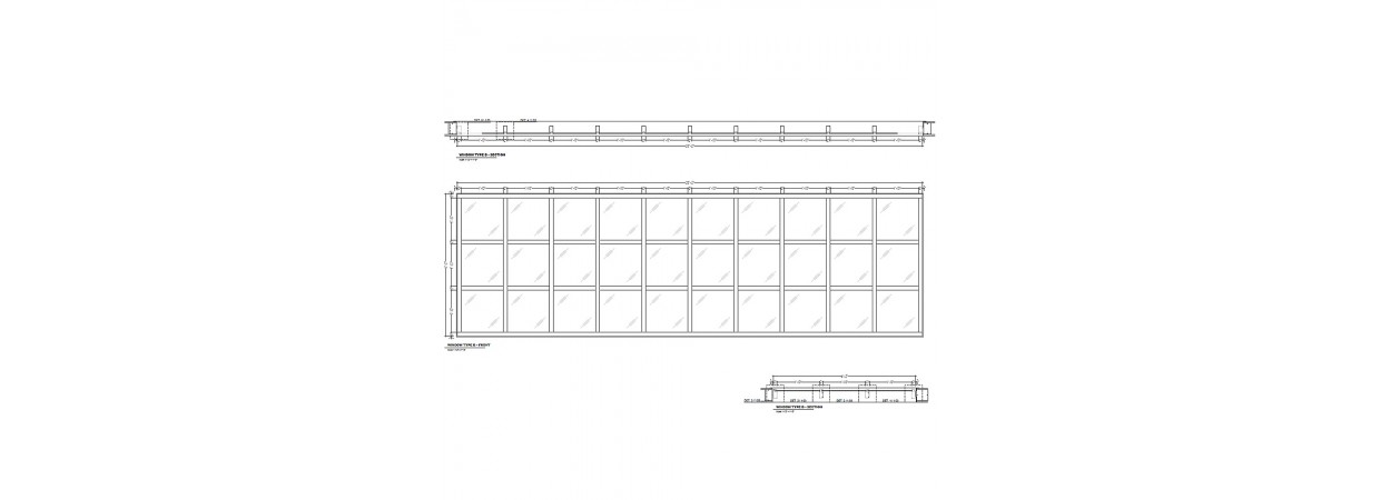 Aluminum frame windows shop drawings