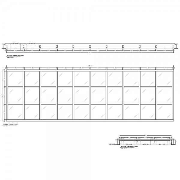 Aluminum frame windows shop drawings