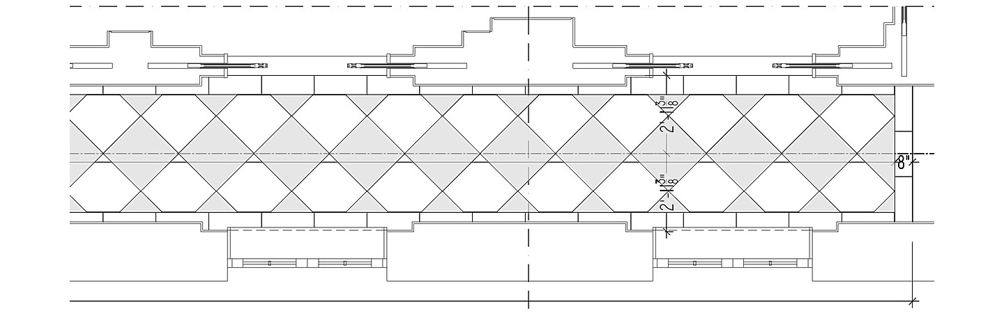 Stone floor and wall tile shop drawings for Hotel building.