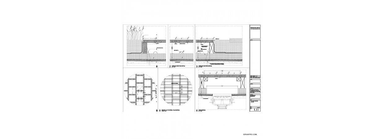 IPE wood decking and support frame shop drawings 