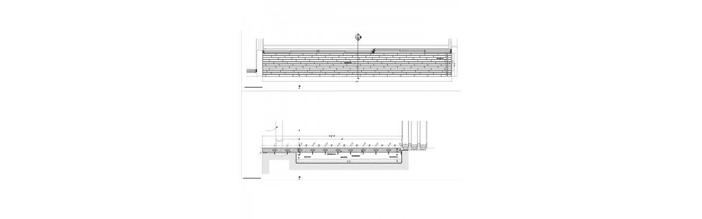 We need a detail of the wood slats for the decking structure frame