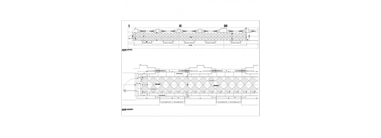 Stone floor and wall tile shop drawings for Hotel building.