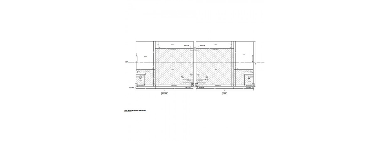 Stone floor and wall tile shop drawings for Hotel building.