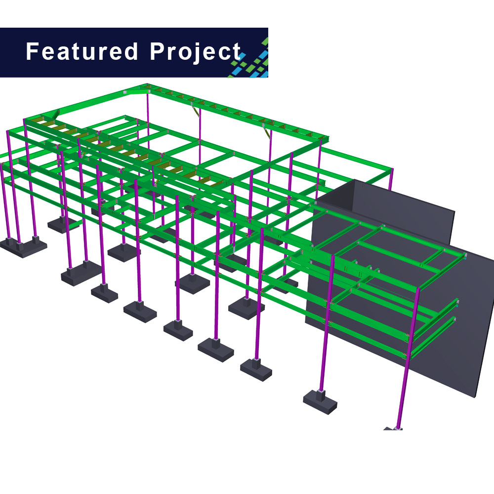 Structural steel shop drawings with erection and fabrication drawings