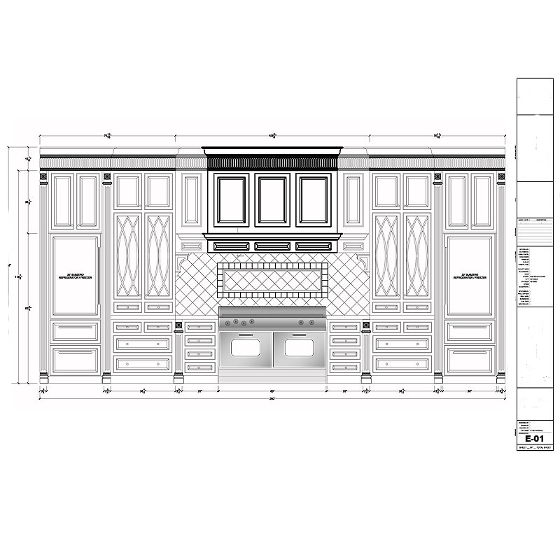 Kitchen Cabinets Shop Drawings