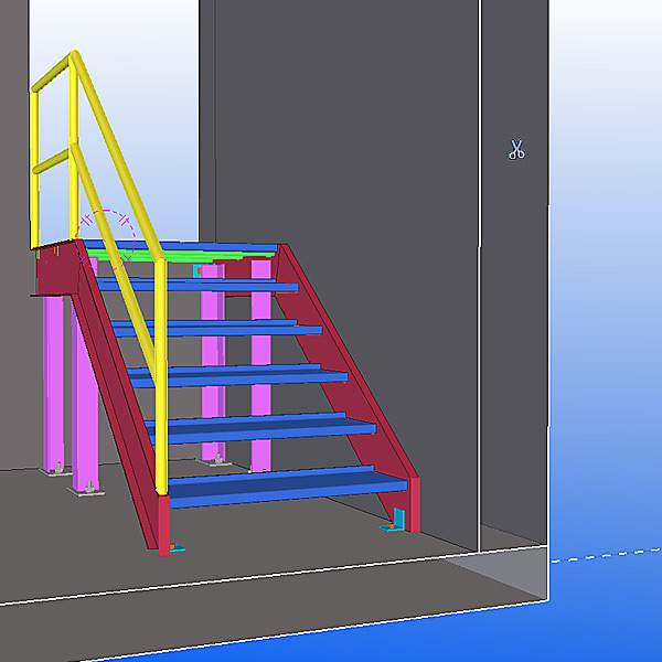 I need simple metal stairs shop drawings for permit.
